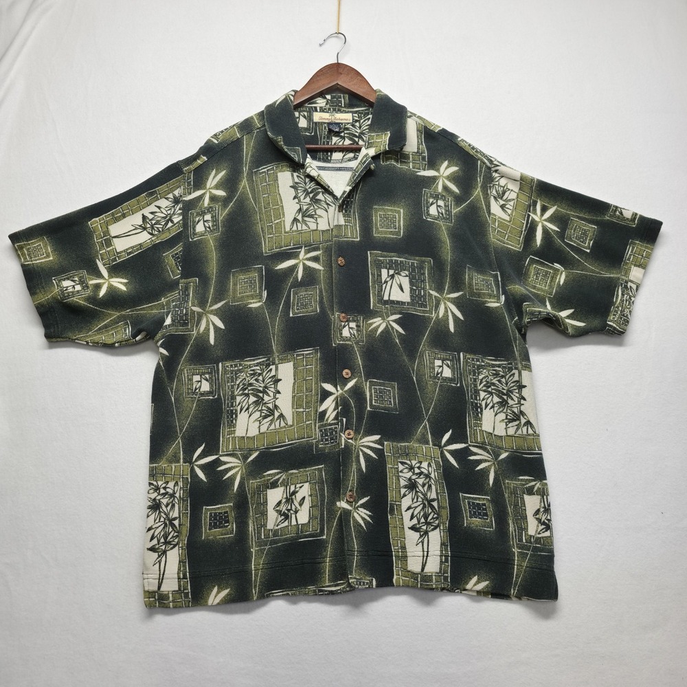 Tommy Bahama Men's Silk Blend Short Sleeve Hawaiian Shirt‎ Size Large
